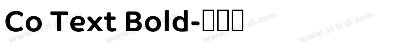 Co Text Bold字体转换